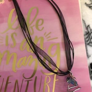 Homemade Wire Wrapped Necklace w/ Purple Stone